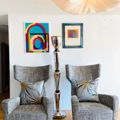 Renzo Zavanella Attributed 1950's Pair Of Wingback Armchairs Newly Reupholstered In Tweed -chairish shop renzo zavanella attributed 1950s pair of wingback armchairs newly reupholstered in tweed 8680 scaled