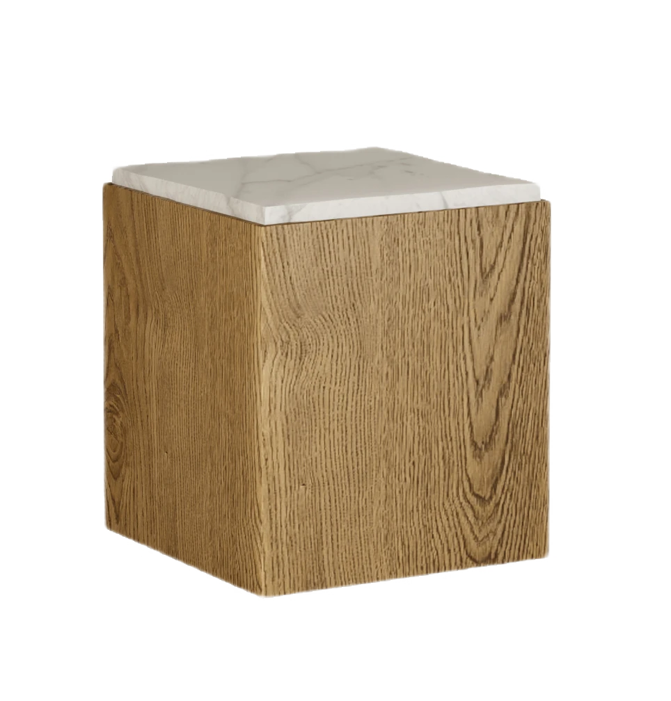 S Smoky Oak With Carrara Marble Pera Coffee Table By Un'common 1 S Smoky Oak With Carrara Marble Pera Coffee Table By Un'common