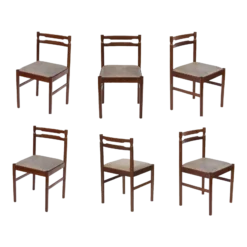 Scandinavian Dining Chairs, S/6