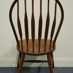 Set Of 4 S. Bent Bros. Rustic Country French Style Solid Oak Cattail Dining Side Chairs 736 -chairish shop set of 4 s bent bros rustic country french style solid oak cattail dining side chairs 736 1756