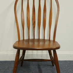 Set Of 4 S. Bent Bros. Rustic Country French Style Solid Oak Cattail Dining Side Chairs 736 -chairish shop set of 4 s bent bros rustic country french style solid oak cattail dining side chairs 736 4675