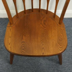 Set Of 4 S. Bent Bros. Rustic Country French Style Solid Oak Cattail Dining Side Chairs 736 -chairish shop set of 4 s bent bros rustic country french style solid oak cattail dining side chairs 736 7918