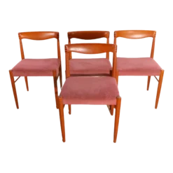 Set Of Four Danish Mid Century Moder Dining Chairs By Hw Klein For Bramin C 1960's