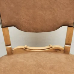 Set Of Six 1940's Dining Chairs In Beech With Nickel Detail, Attributed To Rene Prou -chairish shop set of six 1940s dining chairs in beech with nickel detail attributed to rene prou 6715 scaled