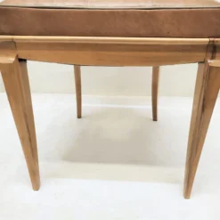 Set Of Six 1940's Dining Chairs In Beech With Nickel Detail, Attributed To Rene Prou -chairish shop set of six 1940s dining chairs in beech with nickel detail attributed to rene prou 9437 scaled