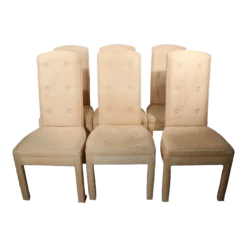 Set Of Six Fully Upholstered Dining Chairs By American Of Martinsville After Baughman C 1970's