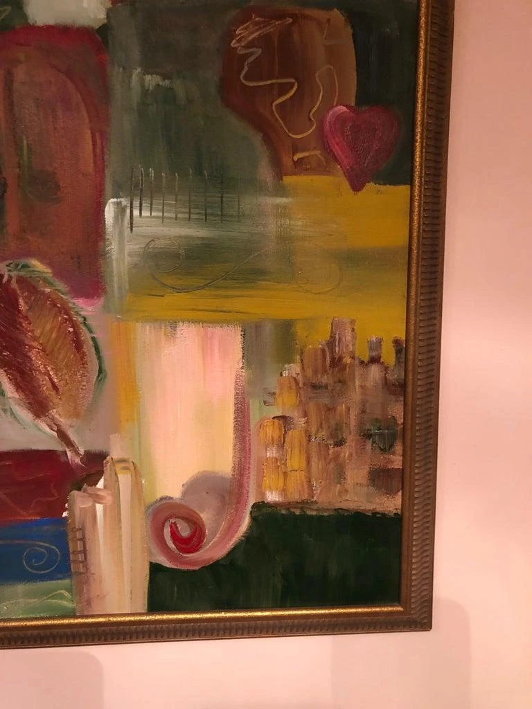 Signed 1980’s Colorful Impasto Painting 7 Signed 1980’s Colorful Impasto Painting - Image 7