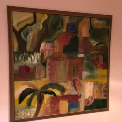 Signed 1980’s Colorful Impasto Painting 13 Signed 1980’s Colorful Impasto Painting -chairish shop signed 1980s colorful impasto painting 3208