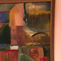 Signed 1980’s Colorful Impasto Painting 19 Signed 1980’s Colorful Impasto Painting -chairish shop signed 1980s colorful impasto painting 9614