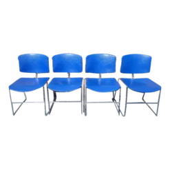 Steelcase Max Stacker Stacking Chairs- 1990 'S Set Of 4 #472410