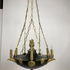 Swedish Black & Gilt Bronze Eagle Empire Chandelier, Early 1800's -chairish shop swedish black and gilt bronze eagle empire chandelier early 1800s 8149 scaled