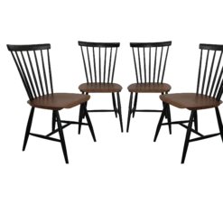 Swedish Teak Chairs By S. E. Fryklund For Hagafors, 1960s, Set Of 4