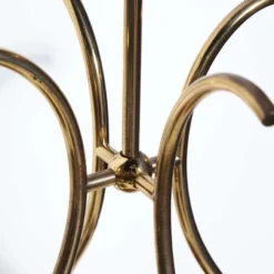 Tall Brass, Walnut & Lucite "Scroll" Style Table Lamps, 1950's - A Pair -chairish shop tall brass walnut and lucite scroll style table lamps 1950s a pair 0528