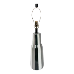 Tall Design-Technics Black, White & Gray Pottery Table Lamp, 1950's