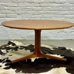 Teak Mid-Century Modern Round Coffee Table, C.1960's -chairish shop teak mid century modern round coffee table c1960s 0111