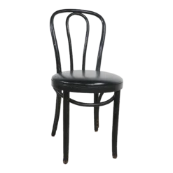 Thonet Style Bistro Chair By Shelby Williams In Black On Black Finish C. 1970's
