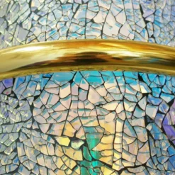 Twelve Limited Edition Sconces W/ Crackled Iridescent Glass, 1990's. -chairish shop twelve limited edition sconces w crackled iridescent glass 1990s 0931