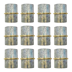 Twelve Limited Edition Sconces W/ Crackled Iridescent Glass, 1990's.