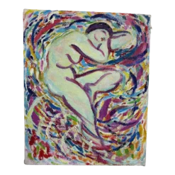 Vernon Rickman Figurative Impressionist Painting, 1960's