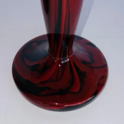 Vintage 1930’s Czech Kralik Red An Black Swirl Art Glass Candlesticks Pair -chairish shop vintage 1930s czech kralik red an black swirl art glass candlesticks pair 0655