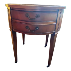 Vintage 1950's Traditional Drum Side Table