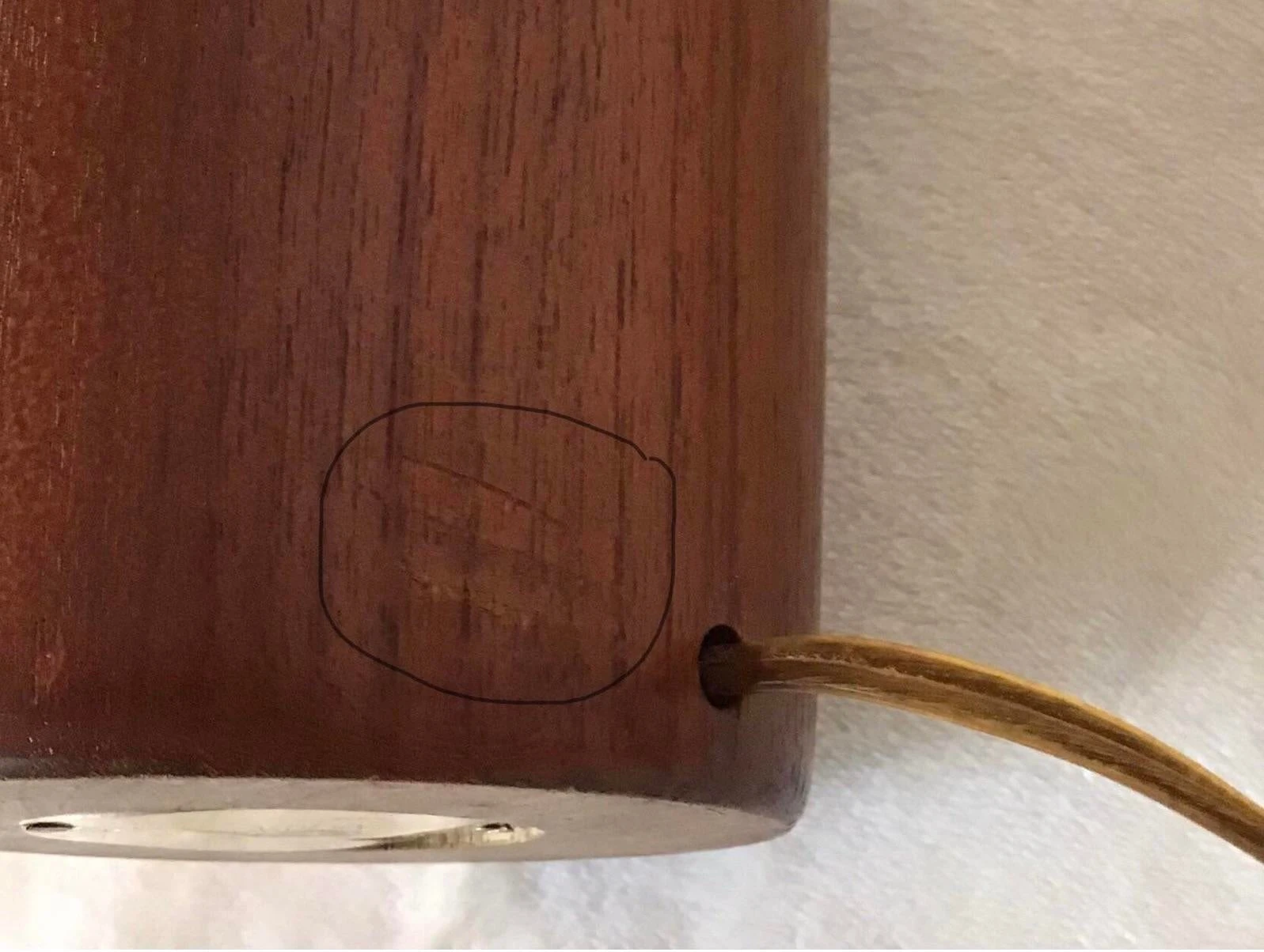 Vintage 1960's Danish Modern Tall Turned Teak Lamps By Esa - A Pair 8 Vintage 1960's Danish Modern Tall Turned Teak Lamps By Esa - A Pair - Image 8