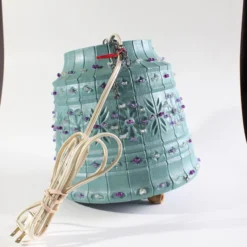 Vintage 1960's Lawnware Jeweled Molded Hanging Pendant Light -chairish shop vintage 1960s lawnware jeweled molded hanging pendant light 2316 scaled