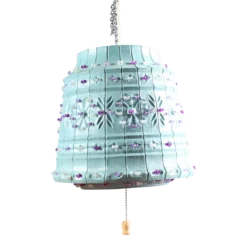 Vintage 1960's Lawnware Jeweled Molded Hanging Pendant Light