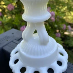 Vintage 1960's Mid-Century Modern Doric Lace Westmoreland Milk Glass Candlesticks - A Pair 13 Vintage 1960's Mid-Century Modern Doric Lace Westmoreland Milk Glass Candlesticks - A Pair -chairish shop vintage 1960s mid century modern doric lace westmoreland milk glass candlesticks a pair 8918 scaled