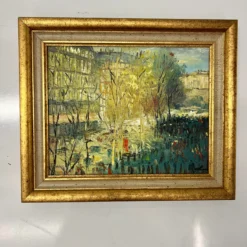 Vintage 1960’s Paris Street Scene -chairish shop vintage 1960s paris street scene 6802 scaled