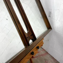 Vintage 1970’s Brutalist Extra Large Solid Walnut Mirror By Tobago 11 Vintage 1970’s Brutalist Extra Large Solid Walnut Mirror By Tobago -chairish shop vintage 1970s brutalist extra large solid walnut mirror by tobago 0716 scaled