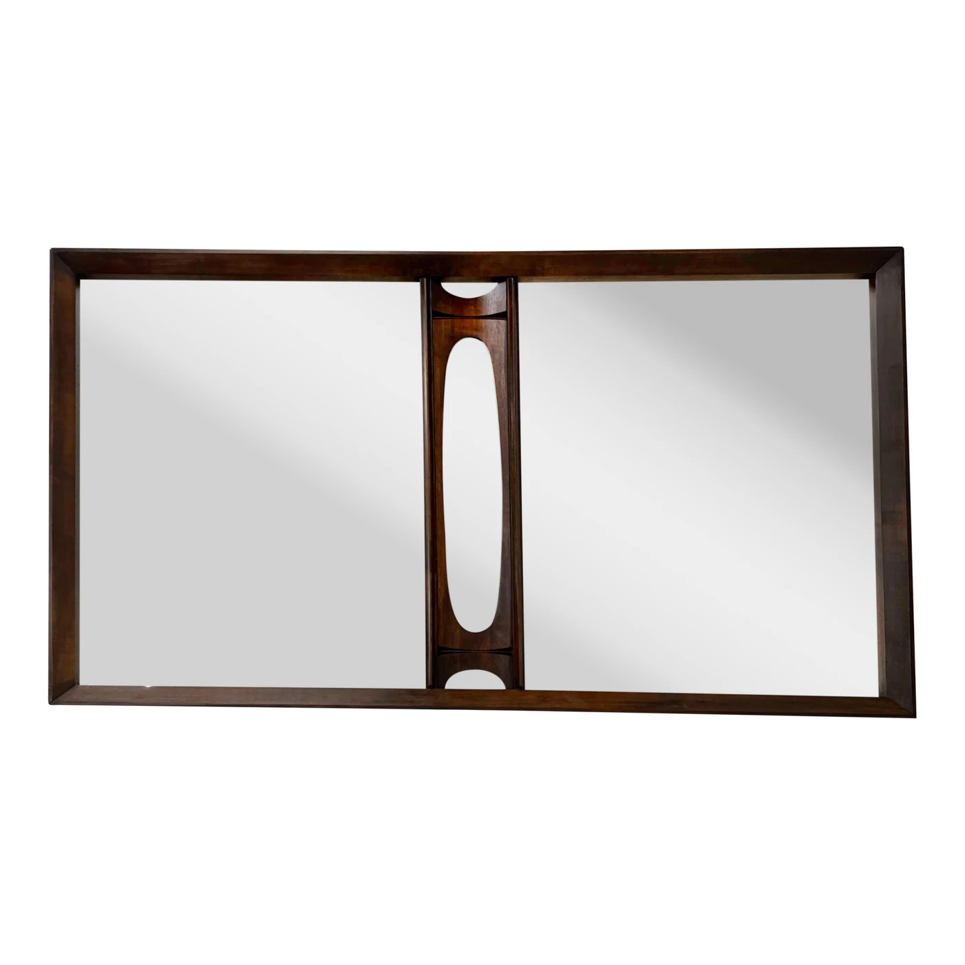 Vintage 1970’s Brutalist Extra Large Solid Walnut Mirror By Tobago 1 Vintage 1970’s Brutalist Extra Large Solid Walnut Mirror By Tobago