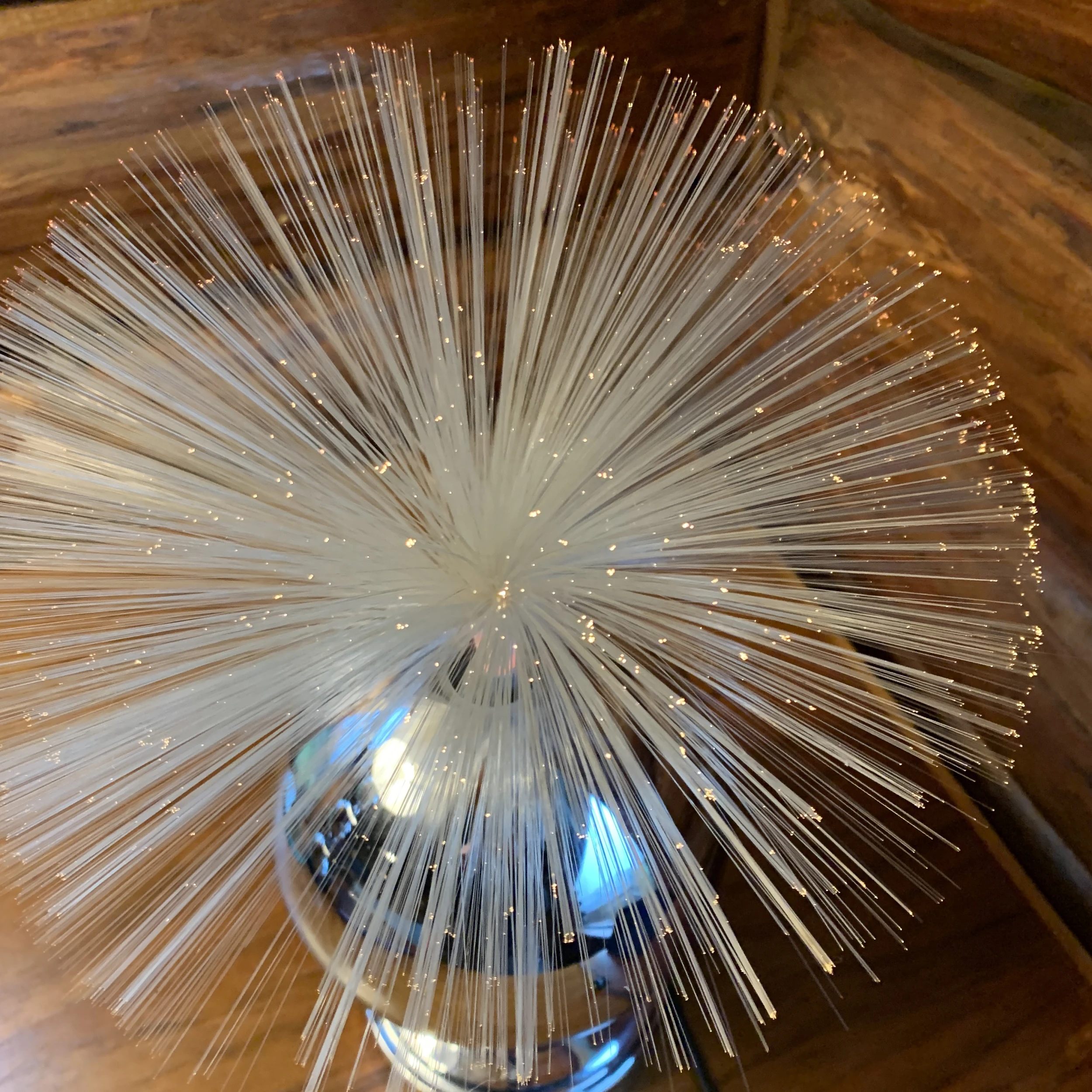 Vintage 1970’s Fantasia Fiber Optic Rotating Chrome Lamp With Colors And Original Label 5 Vintage 1970’s Fantasia Fiber Optic Rotating Chrome Lamp With Colors And Original Label - Image 5