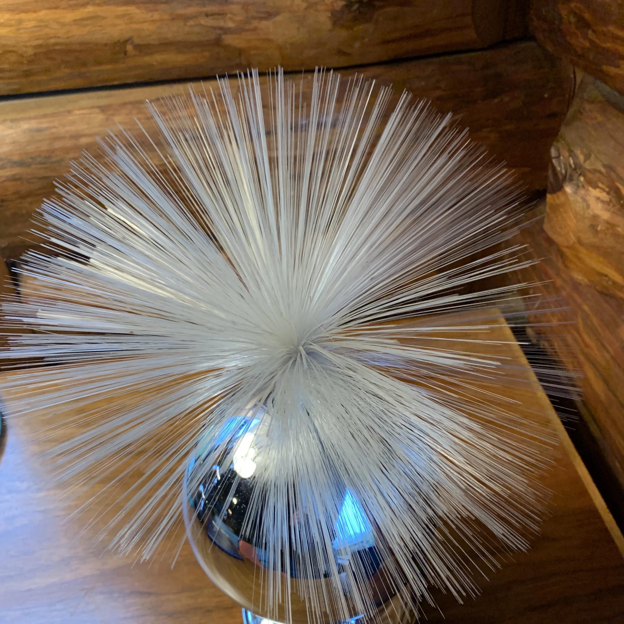 Vintage 1970’s Fantasia Fiber Optic Rotating Chrome Lamp With Colors And Original Label 2 Vintage 1970’s Fantasia Fiber Optic Rotating Chrome Lamp With Colors And Original Label - Image 2