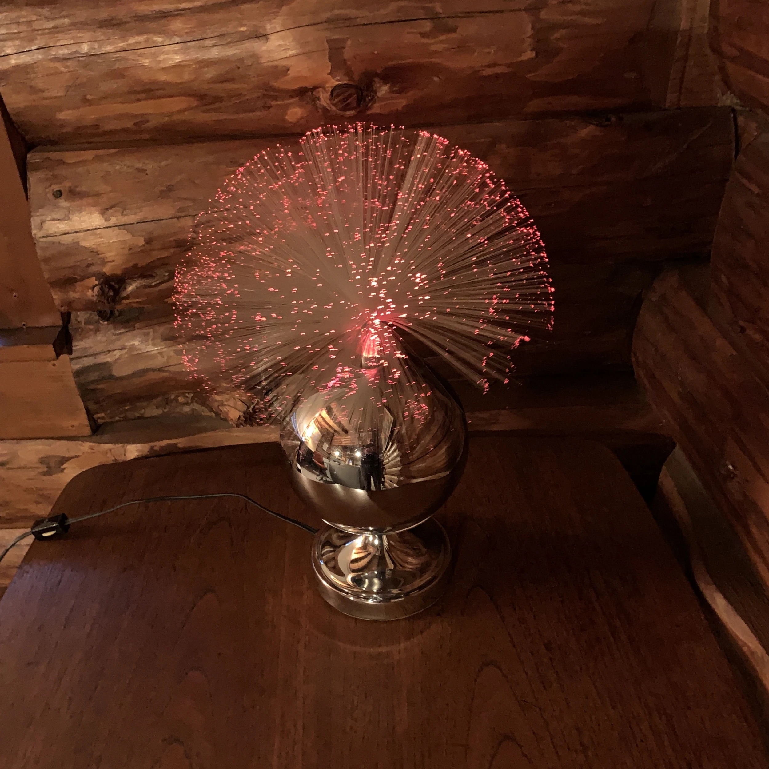 Vintage 1970’s Fantasia Fiber Optic Rotating Chrome Lamp With Colors And Original Label 9 Vintage 1970’s Fantasia Fiber Optic Rotating Chrome Lamp With Colors And Original Label - Image 9