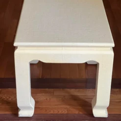 Vintage 1970’s Karl Springer Canvas Wrapped Side Table -chairish shop vintage 1970s karl springer canvas wrapped side table 0790 scaled