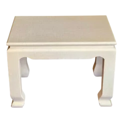 Vintage 1970’s Karl Springer Canvas Wrapped Side Table