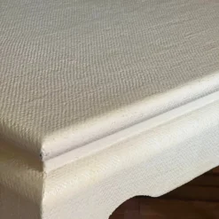 Vintage 1970’s Karl Springer Canvas Wrapped Side Table -chairish shop vintage 1970s karl springer canvas wrapped side table 9919 scaled