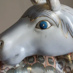 Vintage 1980's Ceramic Horse With Gilt Designs By Wildwood Accents 18 Vintage 1980's Ceramic Horse With Gilt Designs By Wildwood Accents -chairish shop vintage 1980s ceramic horse with gilt designs by wildwood accents 3590 scaled