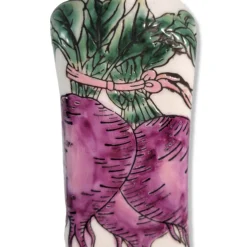 Vintage 1980's Chinese Candle Holders Pair Hand Painted Radish Design -chairish shop vintage 1980s chinese candle holders pair hand painted radish design 0201