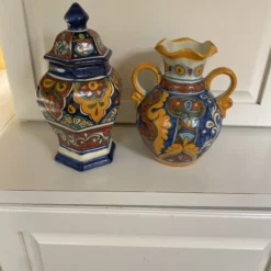 Vintage 1980's Handpainted Mexican Ginger Jar -chairish shop vintage 1980s handpainted mexican ginger jar 4368 scaled