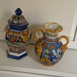 Vintage 1980's Handpainted Mexican Ginger Jar -chairish shop vintage 1980s handpainted mexican ginger jar 7434 scaled