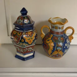 Vintage 1980's Handpainted Mexican Ginger Jar -chairish shop vintage 1980s handpainted mexican ginger jar 7906 scaled