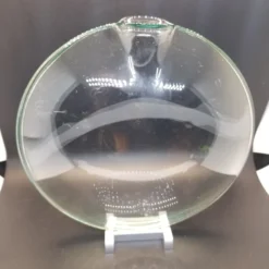 Vintage 1980's Round Flat Glass Vase -chairish shop vintage 1980s round flat glass vase 9042 scaled