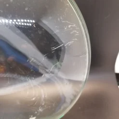 Vintage 1980's Round Flat Glass Vase -chairish shop vintage 1980s round flat glass vase 9199 scaled