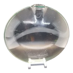 Vintage 1980's Round Flat Glass Vase