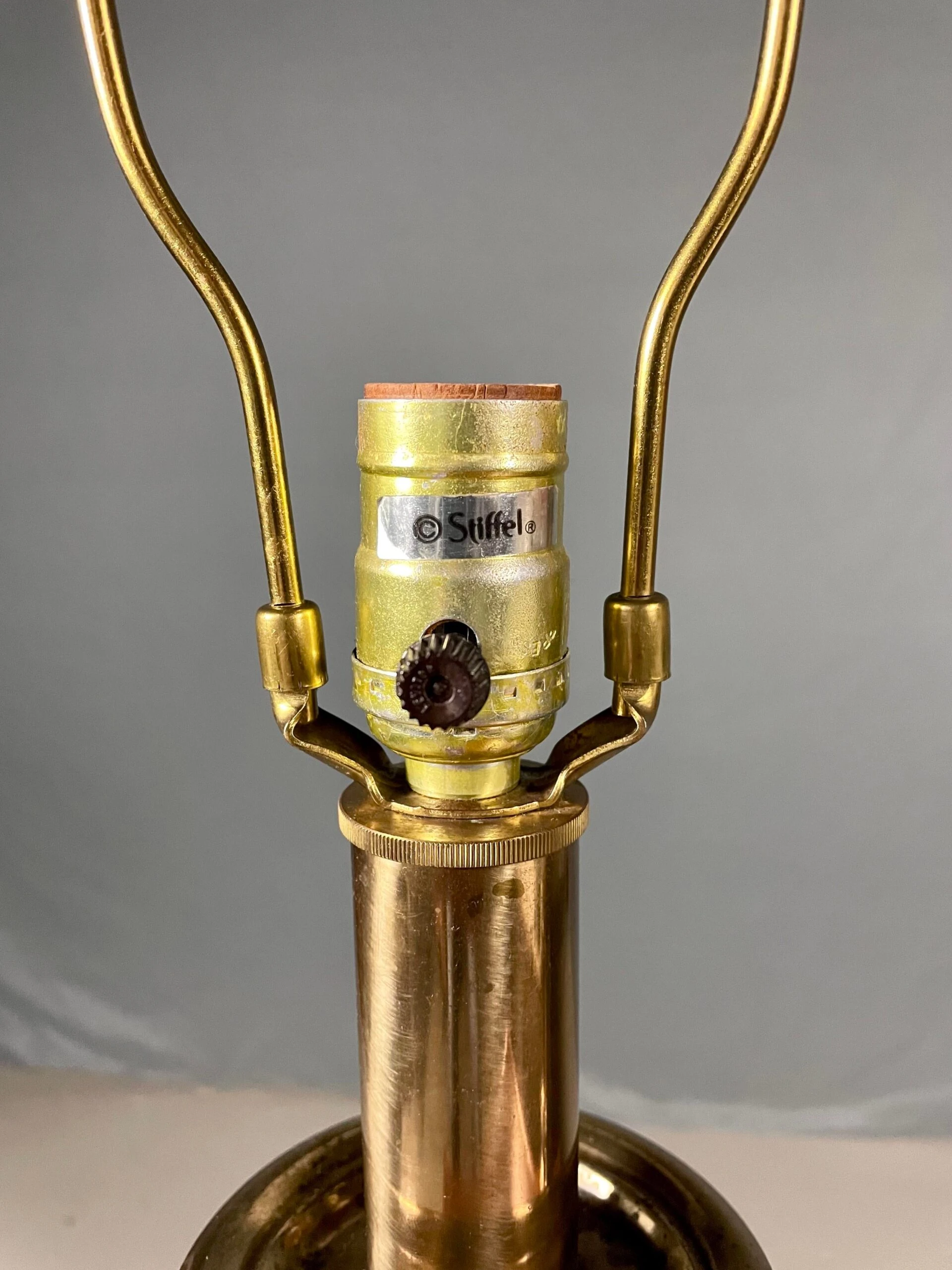 Vintage 1980’s Stiffel Hollywood Regency Brass Table Lamps 4 Vintage 1980’s Stiffel Hollywood Regency Brass Table Lamps - Image 4