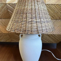 Vintage 1980’s Textured Plaster Table Lamps - A Pair -chairish shop vintage 1980s textured plaster table lamps a pair 5219 scaled