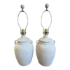 Vintage 1980’s Textured Plaster Table Lamps - A Pair