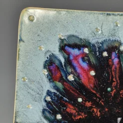 Vintage 1990's Boho Ceramic Pottery Tray/Plate - Studio Art Dish Plate Centerpiece -chairish shop vintage 1990s boho ceramic pottery trayplate studio art dish plate centerpiece 2522